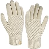 FZ FANTASTIC ZONE Womens Winter Gloves with Touchscreen Warm Chenille Knit Thermal Gloves for Women Cold Weather Gifts