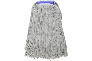 Winco Poly-Cotton Blend Commercial Mop Head, Cut End, 32 Ounce, White