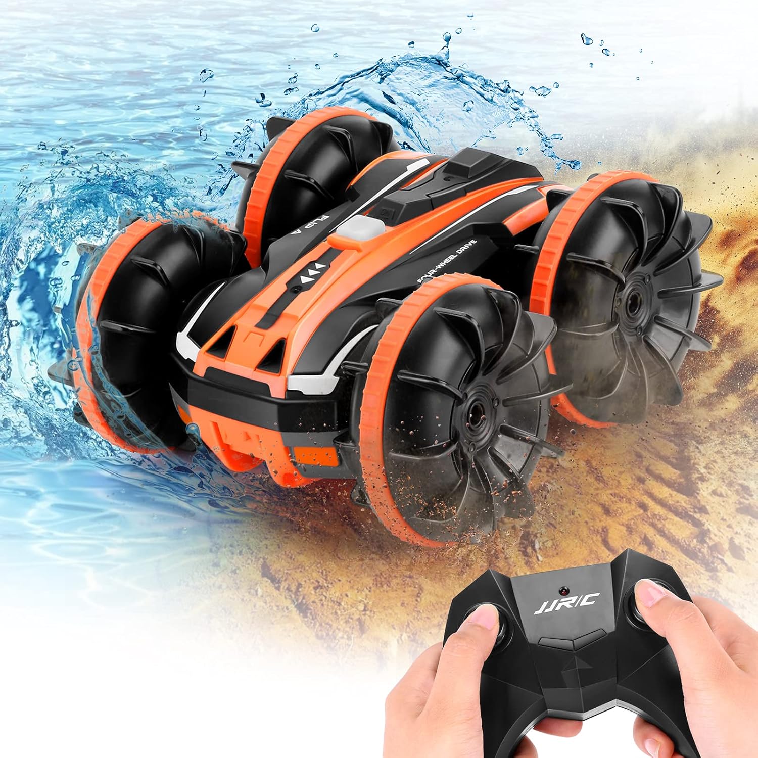 Amphibious RC Car Remote Control Boat for Kids, 4WD 2.4Ghz 2 in 1 RC