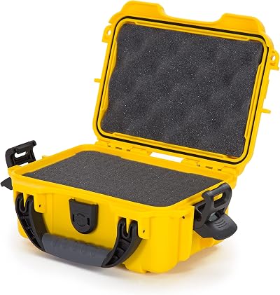 NANUK 903 Small Waterproof Hard Case with Foam Insert - Yellow 9.1" x 6.8" x