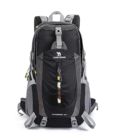 CAMEL 40L Leichter Rucksack Wasserdicht Outdoor Sports Daypack mit Regenschutz für Wandern Laufen Radfahren Klettern und Jage