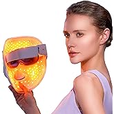FLOSSOM WL100 LED Face Mask, Yellow Light Therapy for Face, 3 Skincare Modes, Portable LED Facial Device at Home for Lighten Dark Spots, Reduce Redness and Fine Wrinkles