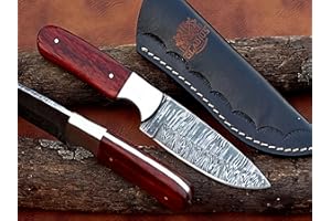 GLADIUS CRAFTS | Viking Heritage Skinner Knife – Expertly Crafted with Damascus steel for Precision Hunting and Field Dressing: Embrace the Timeless Elegance of Craftsmanship with this Razor-Sharp