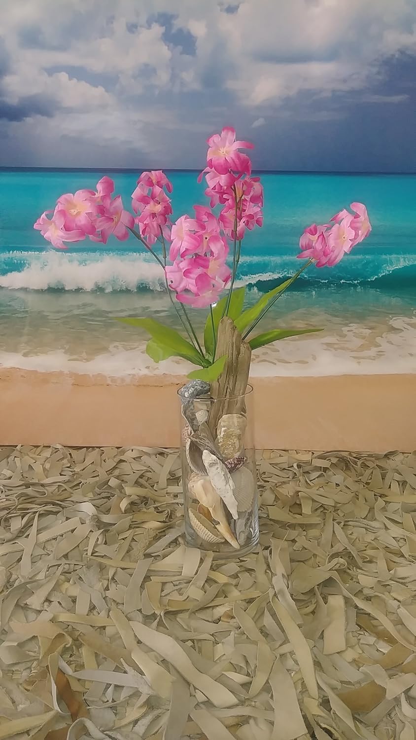 Amazon Com Orchids Silk Flower Arrangement In Glass Vase Filled
