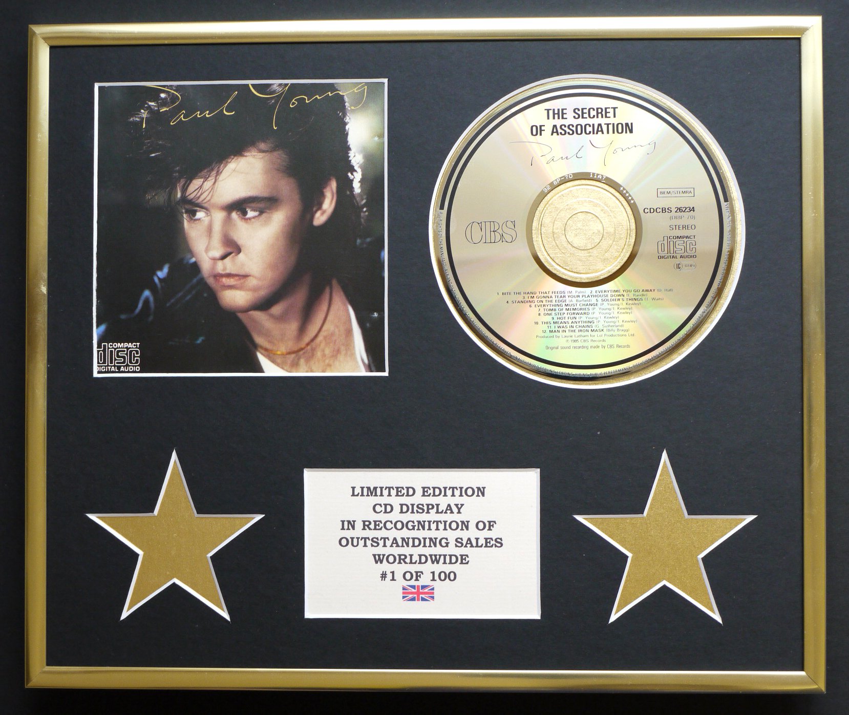 PAUL YOUNG/CD DISPLAY/LIMITED EDITION/COA/THE SECRET OF ASSOCIATION