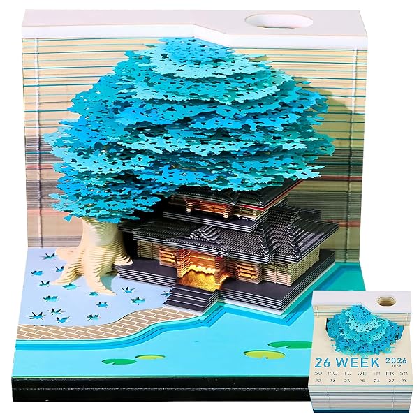 2026 TIME PIECE CALENDAR 3D CASTLE DESK CALENDAR...