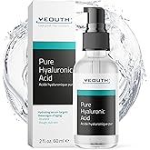 YEOUTH Pure Hyaluronic Acid Serum for Face 99% for Dry & Dull Skin, Hydrating Hyaluronic Acid Face Serum for Women & Men, Facial Care For All Skin Types 2oz