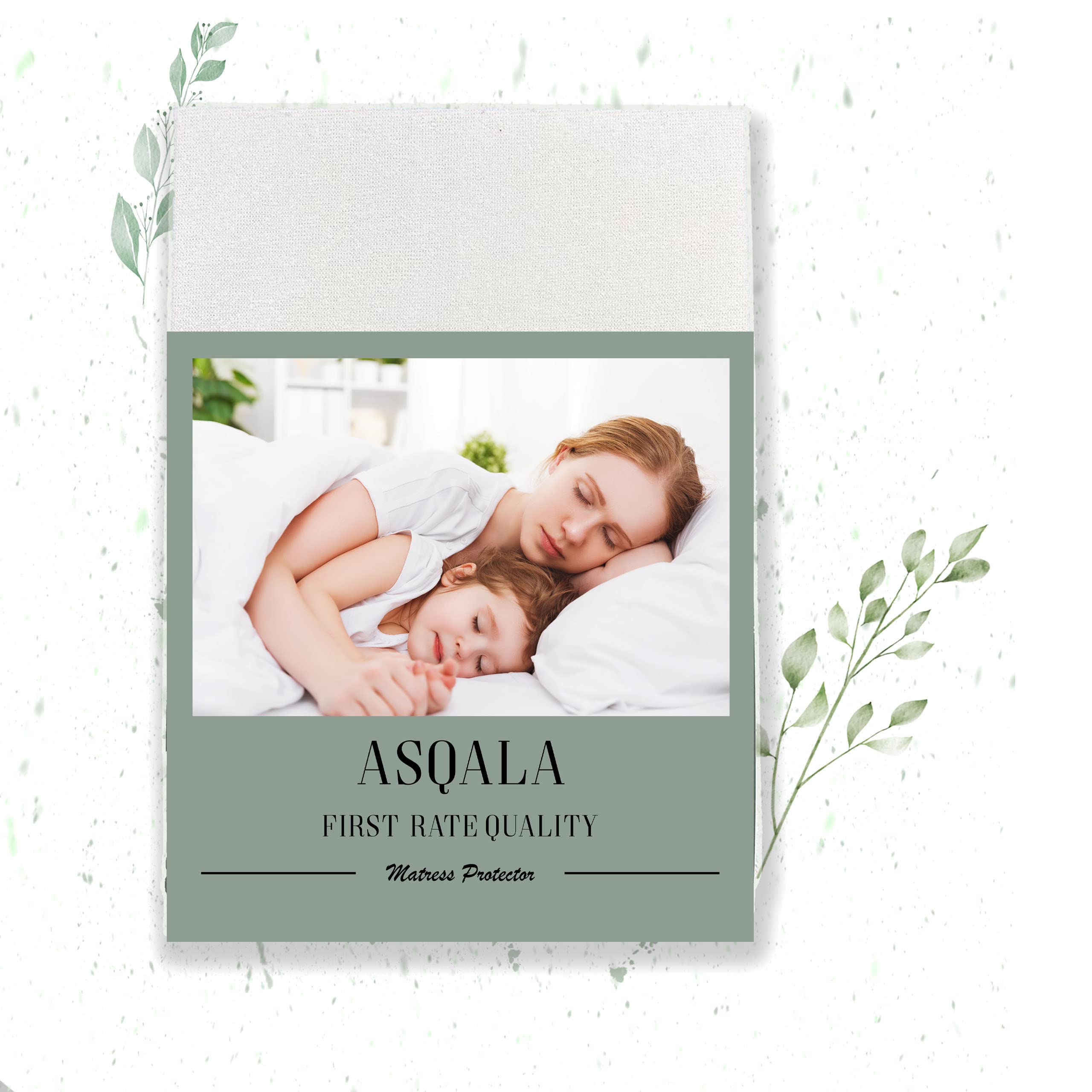 Asqala Mattress Protector 140 x 200 cm - Set of 2 | Washable | Waterproof Mattress Topper | Mattress Protector | Breathable Mattress Topper