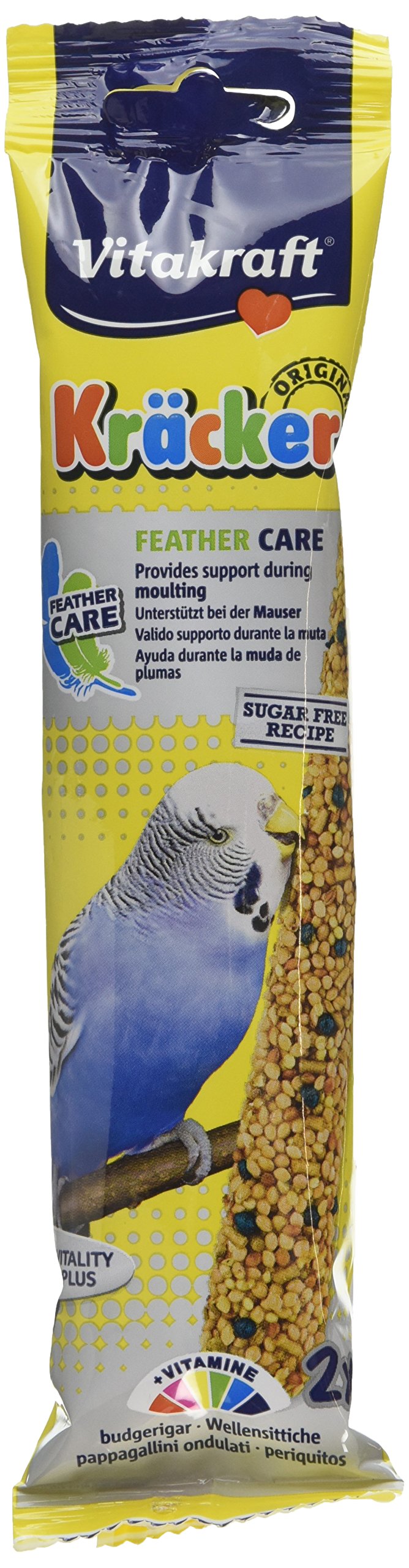 Vitakraft Budgie Kracker Bird Food Feathercare, Pack of 7