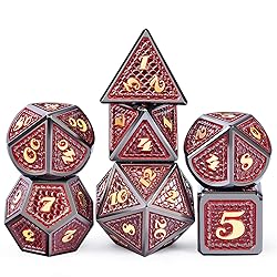 DNDND Metal Dungeons and Dragons Dice Set, 7 PCS