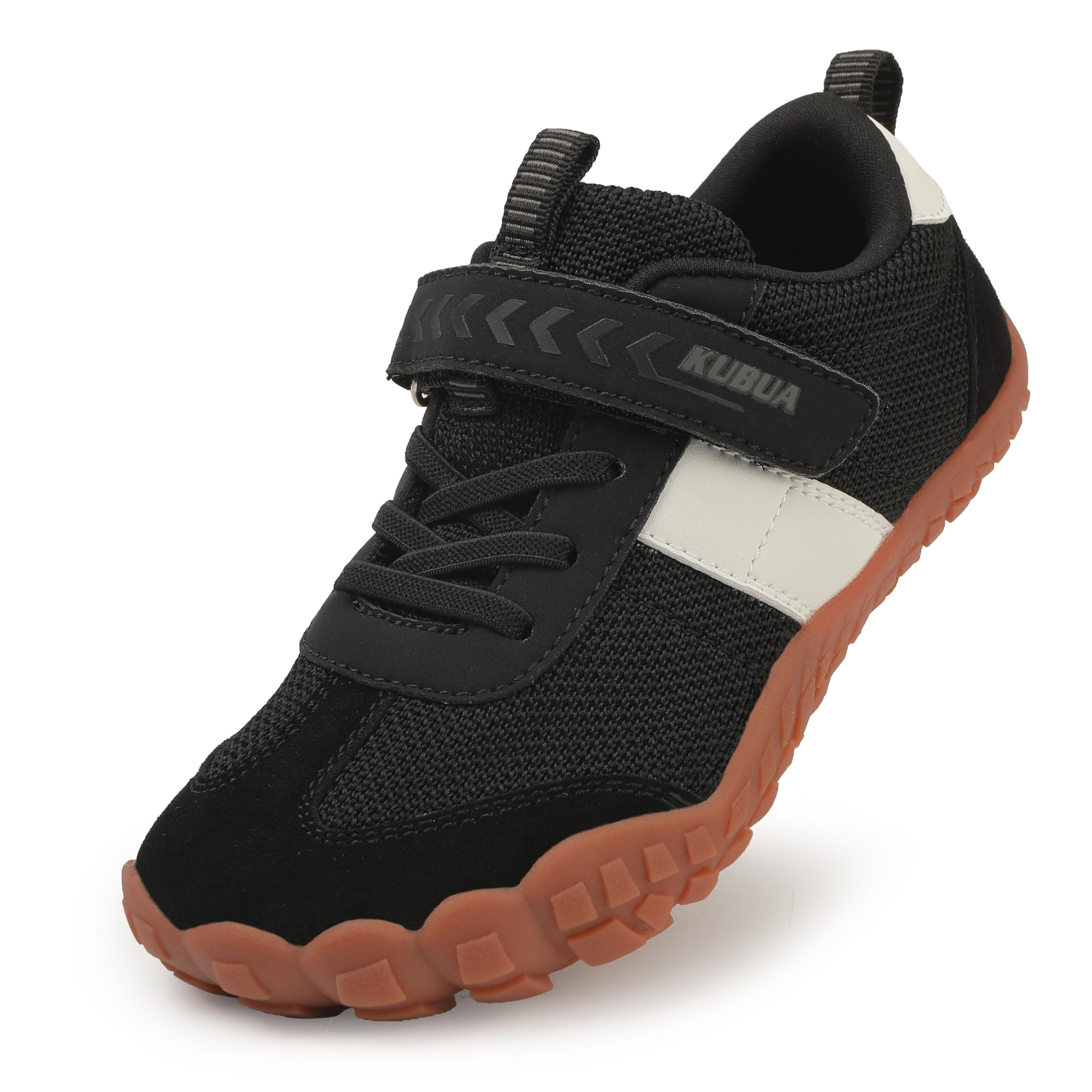 Photo 1 of KUBUA Kids Barefoot Shoes Boys Girls Sneakers Lightweight Durable Tennis Shoes School Gym Sports Black 5 Big Kid