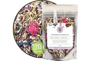 Nelson's Tea Raspberry Hibiscus Tea - Cut & Sifted Green Rooibos Tea, Honeybush, Dried Raspberries, Acai, and Pomegranate Loose Leaf Tea (Sample)