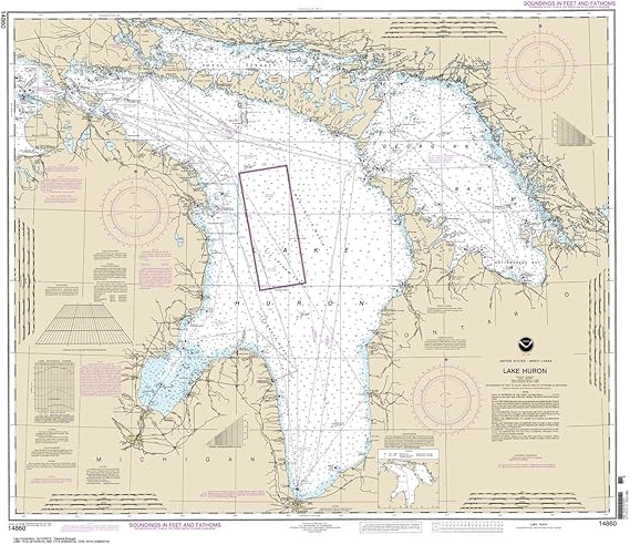 Amazon Paradise Cay Publications NOAA Chart 14860 Lake Huron 33 