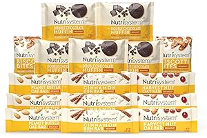 Nutrisystem® On-The-Go Breakfast Bars, Muffins, and Biscotti, Helps Support Weight Loss - 16 Count