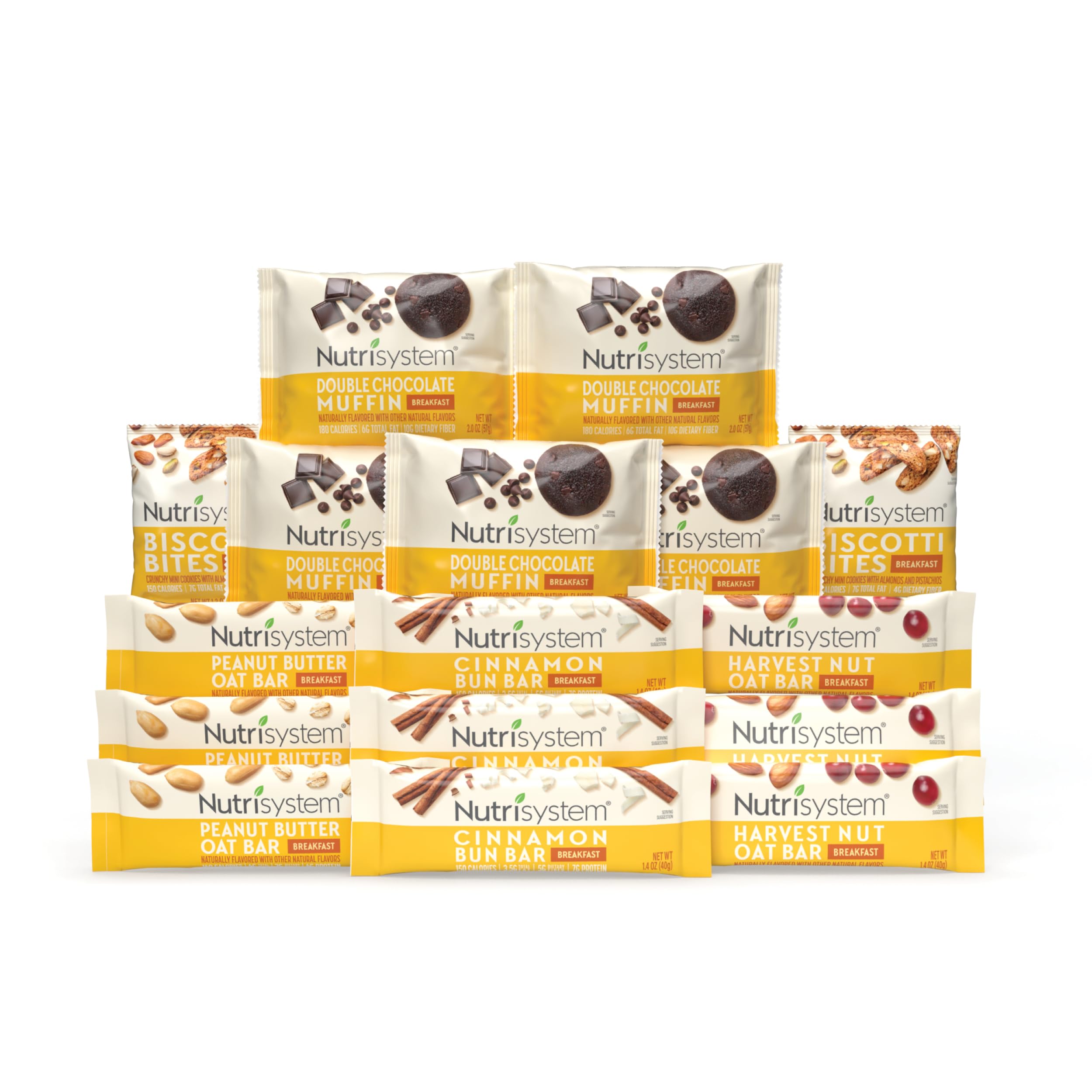 Photo 1 of Nutrisystem® On-The-Go Breakfast Bars, Muffins, and Biscotti, Helps Support Weight Loss - 16 Count