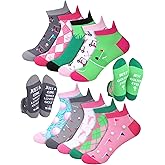 Floraltop 10 Pairs Novelty Golf Socks for Women Athletic Ankle Low Cut Golf No Show Socks for Female Golfers Valentine's Day Birthday Holiday Gifts