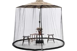 Tiimmgaal 9/10 FT Mosquito Net for Patio Umbrella Outdoors Screen Polyester Hanging Tent(Mosquito Net Only)