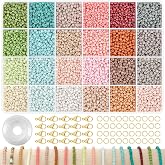 TEXGIZRLY 3mm Seed Beads for Jewelry Making Bracelet Making Kit Adults | 24 Colors glass bead | Bead kit for girls adults | Beads for bracelt earring necklace DIY