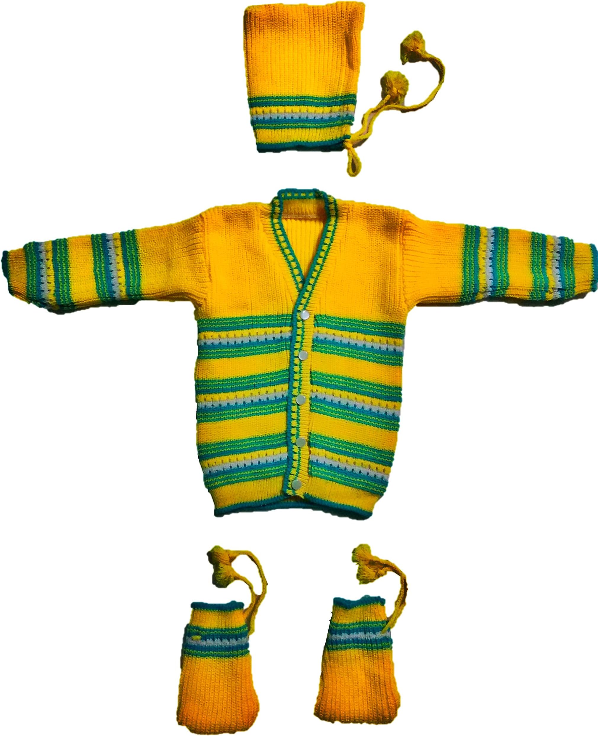 RK SWEATERS Baby Sweater for 6-12 Months Combo for Baby boy & Baby Girl(Yellow_6-18 Months)|Also Suitable for (6-9),(9-12),(12-18) Months Baby Boy’s & Girl’s,1 Year Baby boy & 1 Year Baby Girl