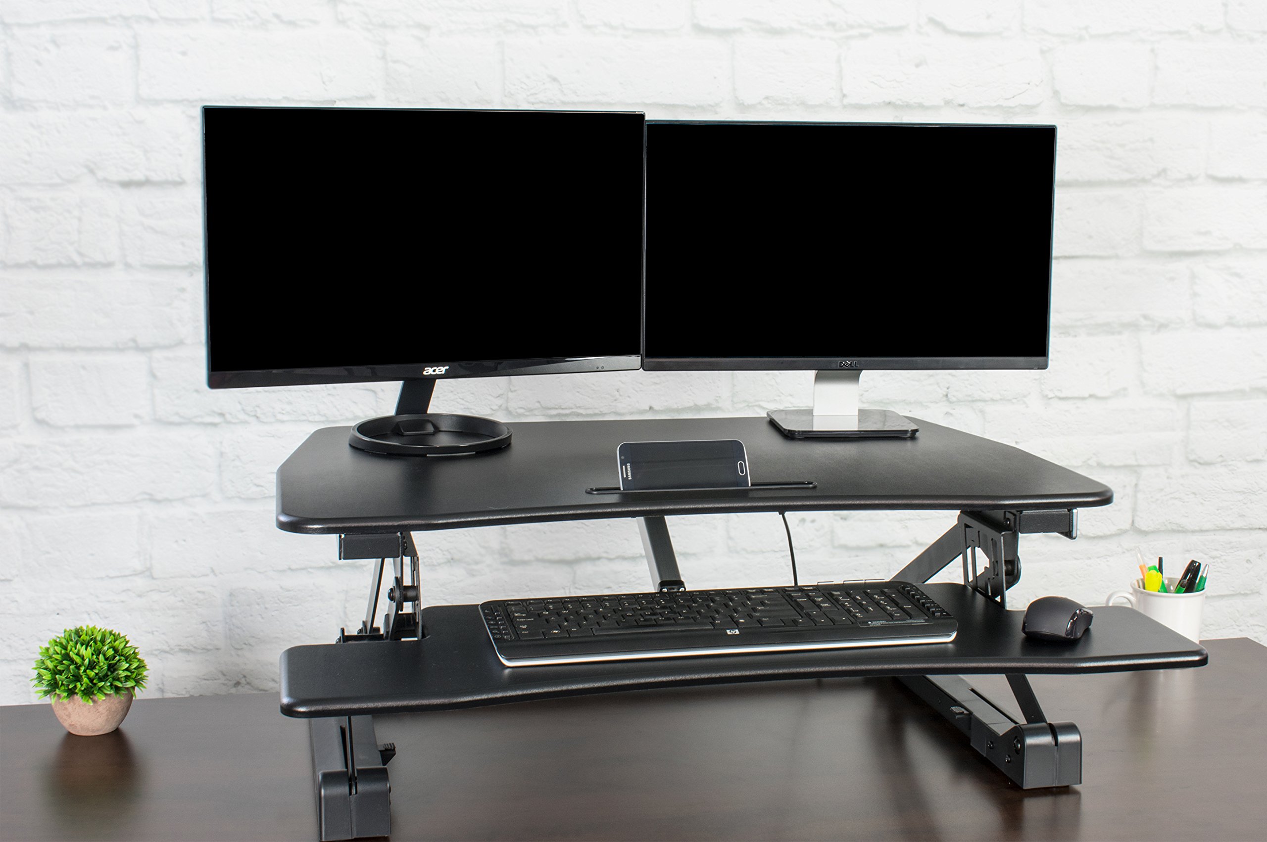 VIVO Height Adjustable Standing Desk Monitor Riser Gas Spring