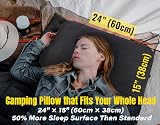 TREKOLOGY ALUFT Ultra Large Inflatable Camping Pillow 60x38cm Grey view 2