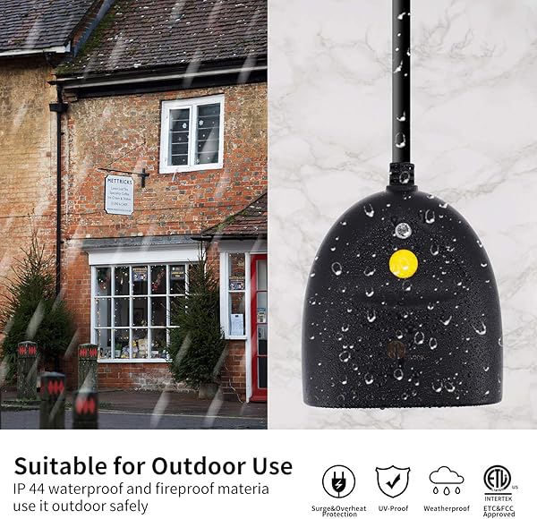 1byone Enchufe inalmbrico para exterior 1 BY ONE resistente al agua enchufe exterior WiFi con 2 salidas control remoto de aplicacin Smart Home Plug compatible con Alexa Google Home e IFTTT