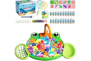 Maiwaput Water DIY Crafts Elf Toy Kit, 20 Color Gel & 12 Molds, Magic Paint Set Glow in The Dark Water Pets, Gel Craft Kits in Water Creative Handmade Art Set for Kids Age 3 4-8 8-12