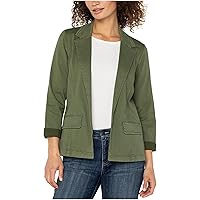 Liverpool Women's Boyfriend Blazer with Princess Dart, Cadet Blue