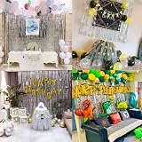 Silver Foil Curtain Backdrop 2 Pack 1x2.5m Tinsel Fringe Decor view 8