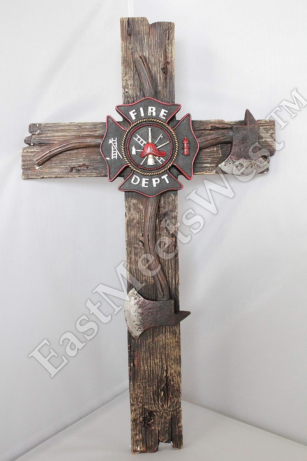 Colors of Rainbow Texas Rustic Wood Look Cowboy Lone Star Skull Longhorn Steer Bluebonnet Decorative Wall Cross 10"
