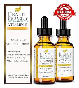 100% Natural & Organic Vitamin E Oil For Your Face & Skin, Unscented - 15,000/30,000 IU - Heals Stretch Marks & Surgical Scars. Essential Drops Are Lighter Than Cream, Gel. Raw Vit E Extract Sunflower