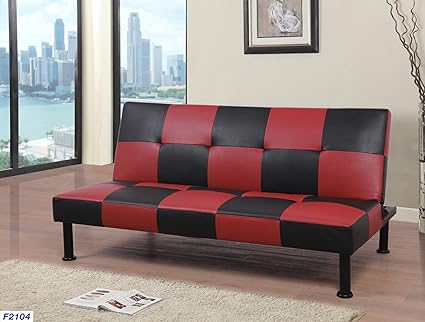 Amazon Com Beverly Fine Furniture Checkered Futon Sofa Bed 64 X