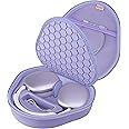 BOVKE Hard Carrying Case with Sleep Mode for Apple AirPods Max Wireless Over-Ear Headphones, AirPods Max Protective Portable Storage Bag with Mesh Pocket for Headphone Accessories, Purple