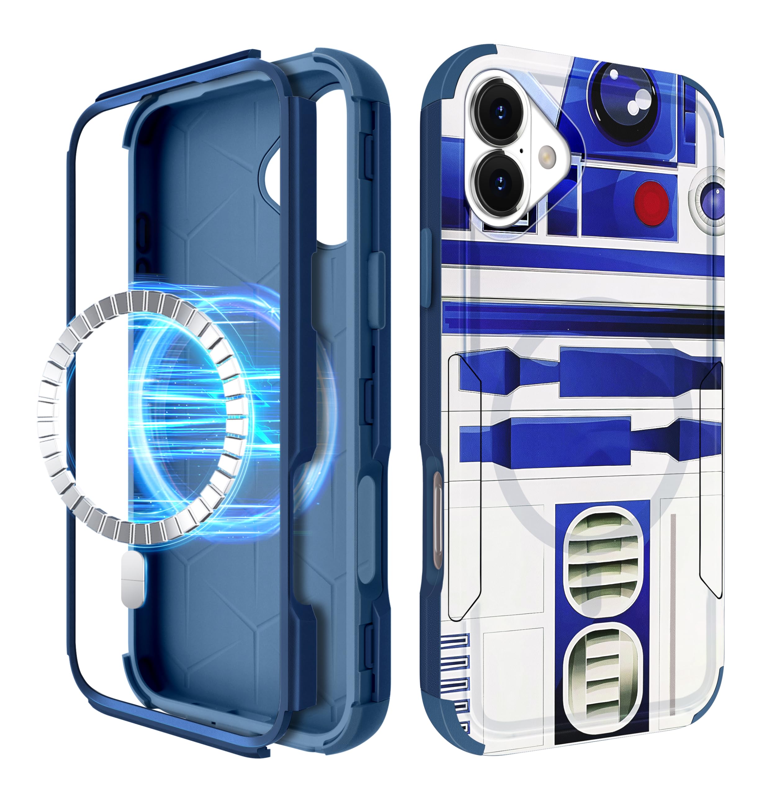 Photo 1 of LISEVO for iPhone 16 Plus Case - Compatible with MagSafe Women Cute Girls Magnetic Plustective Phone Cover Boys Unique Design Heavy Duty ShockPlusof Funda for Apple 16 Plus Cases
