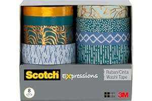 Scotch Expressions Washi Tape, 8 Rolls/Pack (C1017-8-P6)