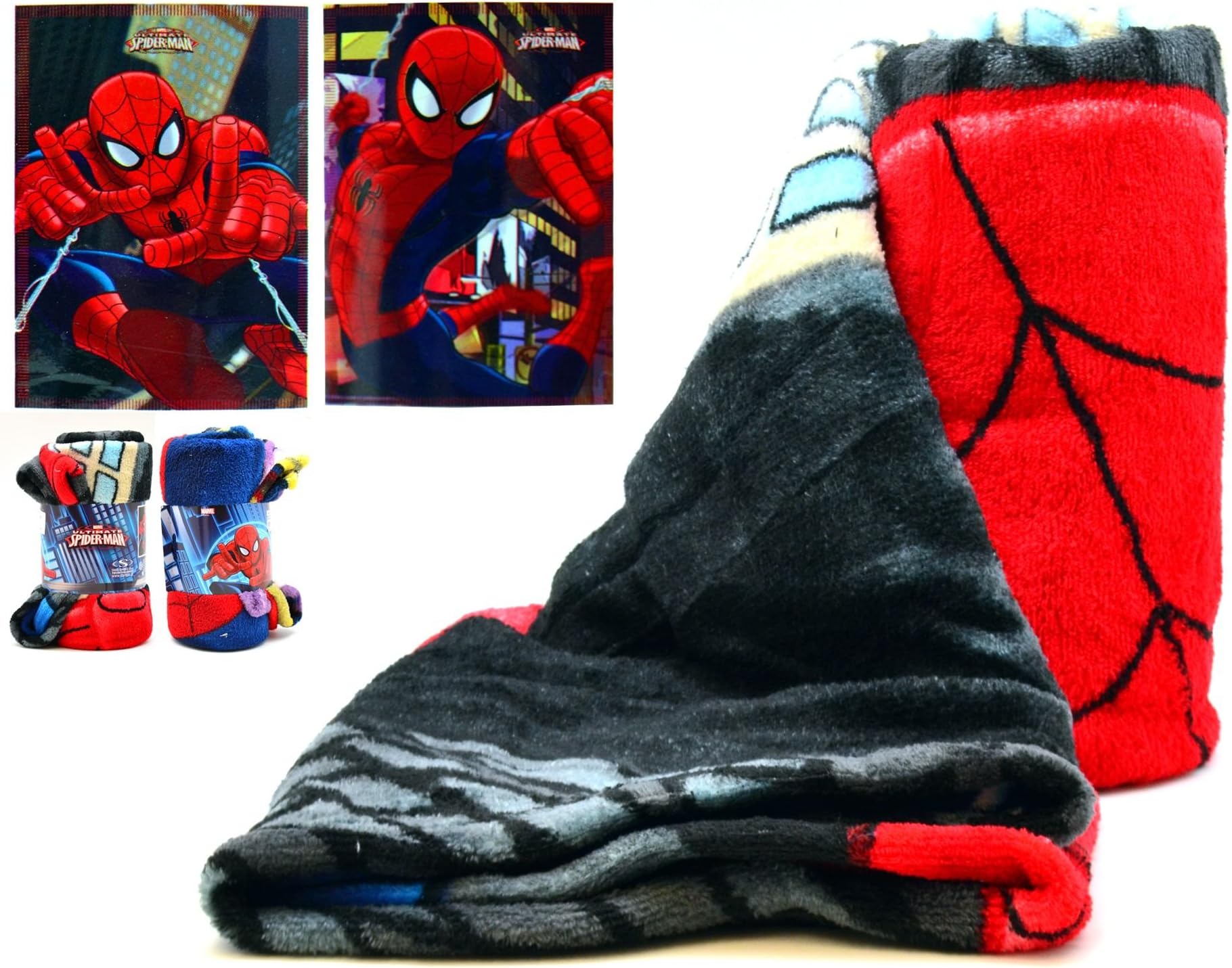 Neweyem Blanket Coralina with Spiderman Design, 30 x 12 x 12 cm