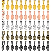 LIQWEI 150 Pcs Spoon Glue On Bails Pendants, Jewelry Necklace Bail Tag Jewelry Bails, Charms Connector Hanger For Diy Crafts And Jewelrys Making Supplies