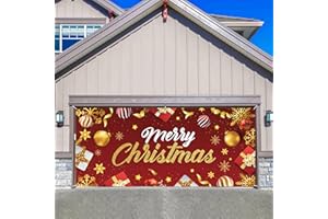 Erweicet 7 X 16 Ft Christmas Garage Door Christmas Decorations Banner Garage Door Christmas Cover Christmas Decorations Outside Holiday Decorations Christmas