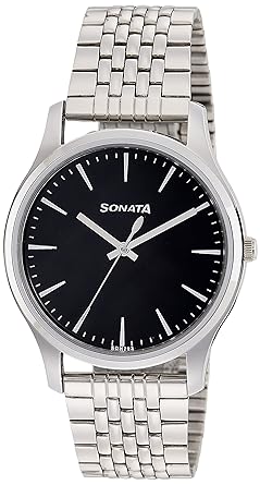 Essentials Analog Black Dial Men's Watch NM77082SM01 / NL77082SM01
