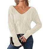 Libsorge Womens Sexy Off The Shoulder Sweater Spring 2025 Trendy Lightweight Cute Crochet Knit Hollow Out Button Cardigan