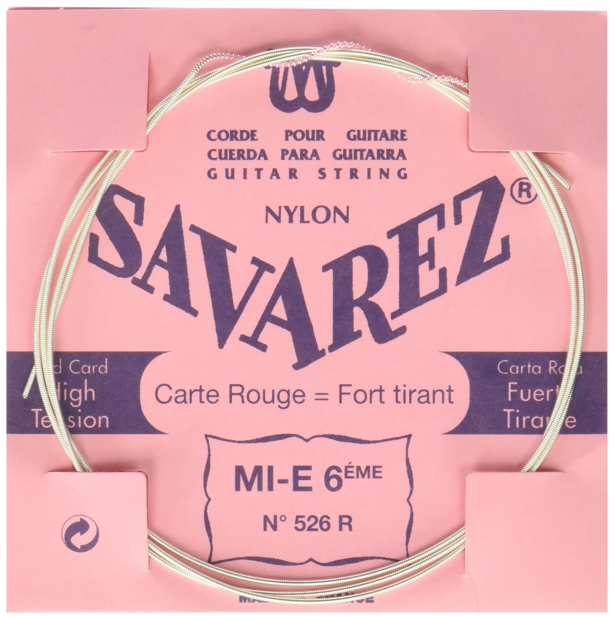 Savarez Strings for Classic Guitar Traditional Concert 526R single string E6w standard, fits string set 520F, 520R, 520P1, 520P3 — image 1