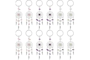 Azure Zone, Mini Dream Catcher Keychains Handmade Key Ring for Key Bag Ornaments Accessories