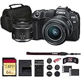 Canon EOS R8 Mirrorless Camera with RF 24-50mm f/4.5-6.3 is STM Lens (5803C012) + 64GB Memory Card + Bag + Charger + LPE17 Battery + Card Reader + Memory Wallet + Cleaning Kit (Renewed)