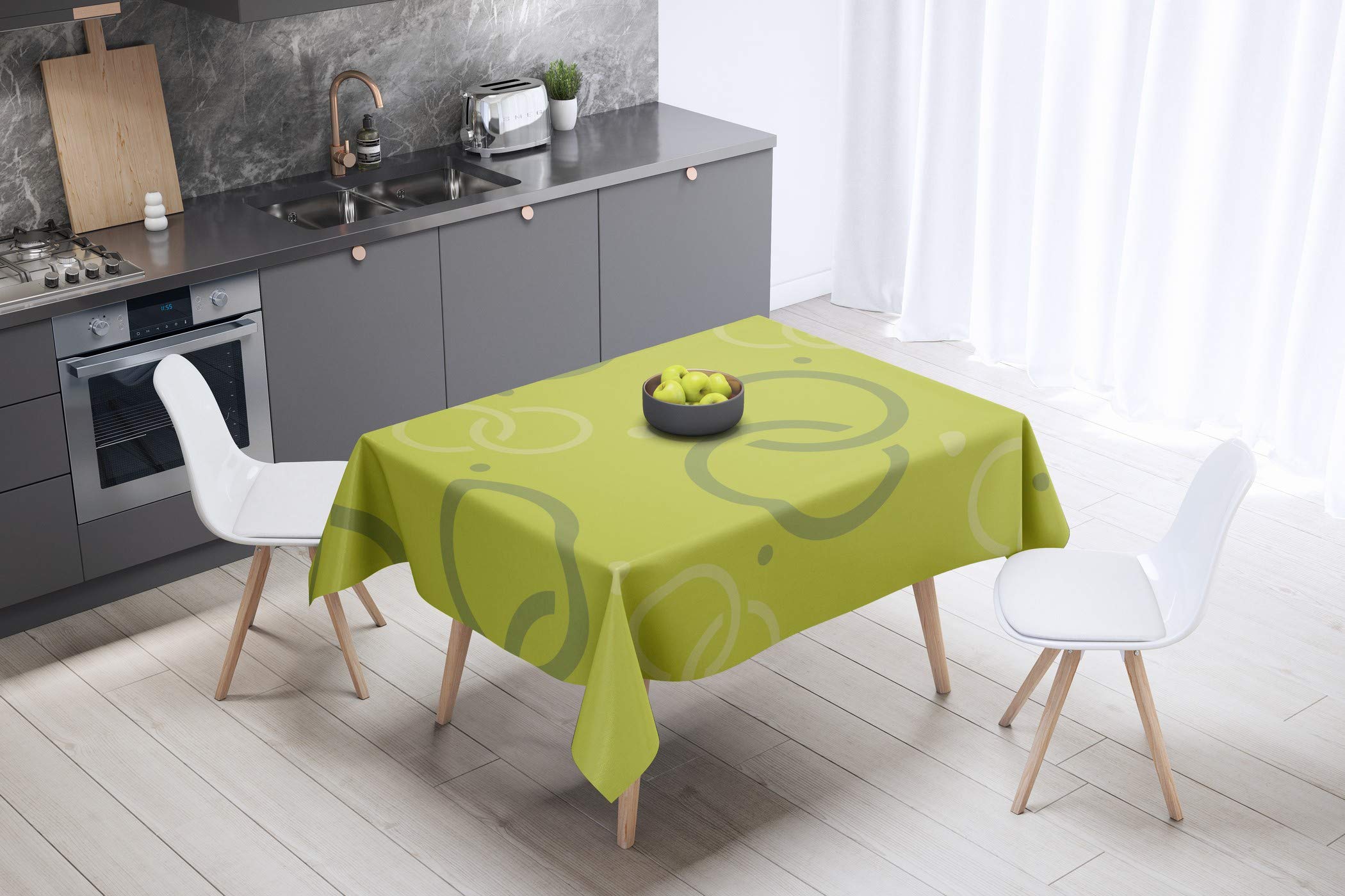 Bonamaison Kitchen Decoration, Tablecloth, 140cm x 140cm - Designed and Manufactured in Turkey