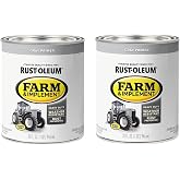 Rust-Oleum Farm &amp; Implement Gray Primer Paint | Rust Prevention, Metal Surface Preparation, Equipment Restoration, Corrosion Resistant Base Coat, Quart
