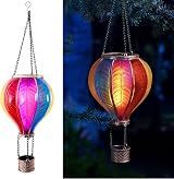 Garden Mile Solar Balloon Flame Effect Hanging Lantern Rainbow view 3
