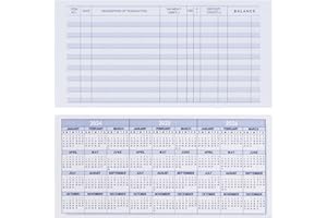 CASMONAL 10 Pack Check Register, Checkbook Registers for Personal Checkbooks, Blank Ledger Transaction Log Books for Small Businesses, Track Payment, Finance, Deposit, Debit Card Transaction and Bank Account