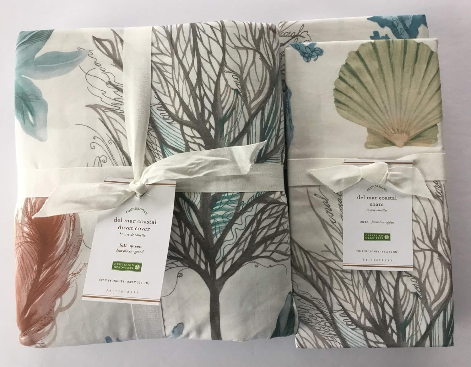 Amazon Com Pottery Barn Del Mar Coastal Duvet Cover Full Queen