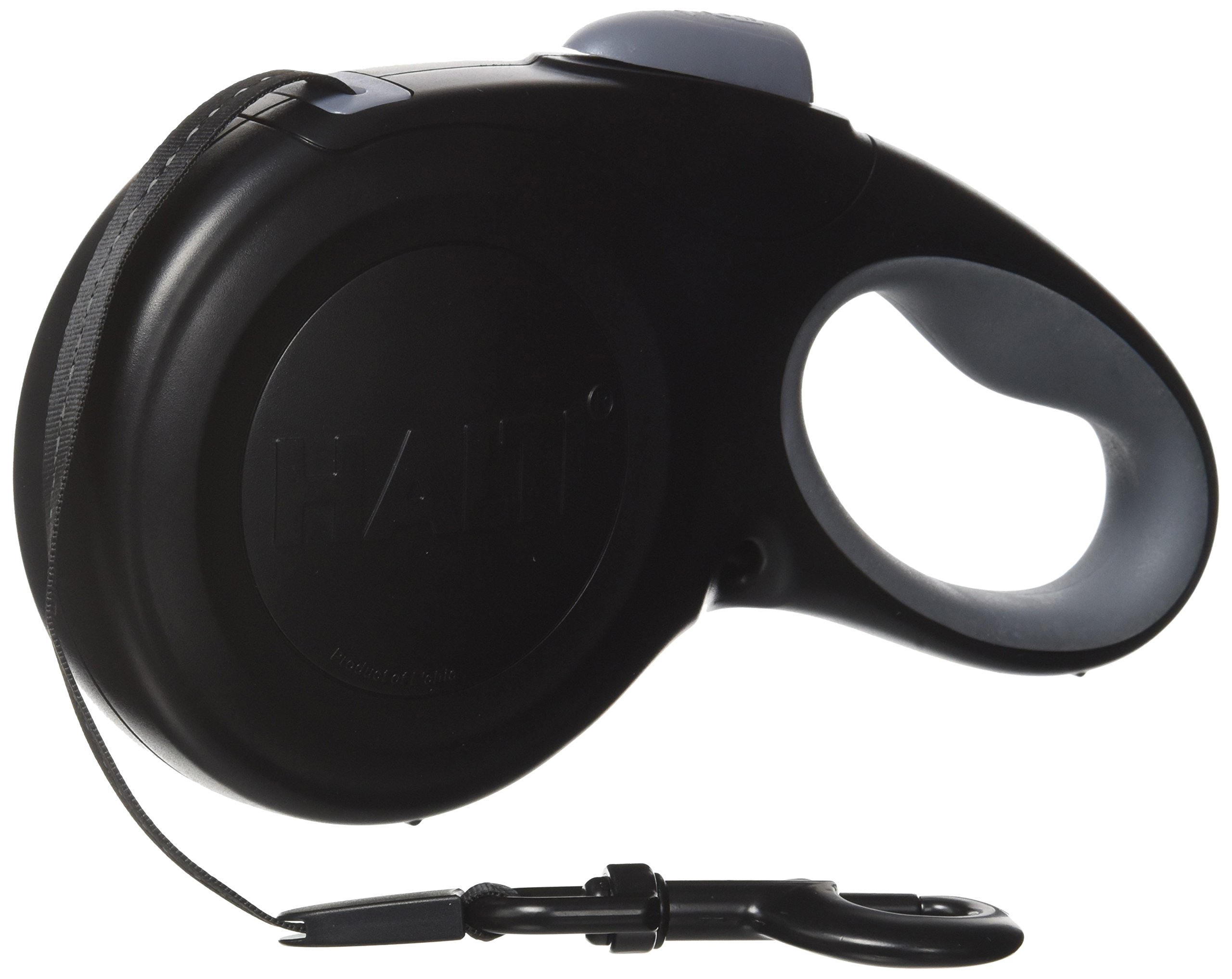 Halti Retractable Lead for Dogs, Size Large Black 3m, Strong & Reflective Extendable Leash, Soft Gel Grip Handle, Easy to Use Brake & Lock, Suitable for Small, Medium & Large Dogs