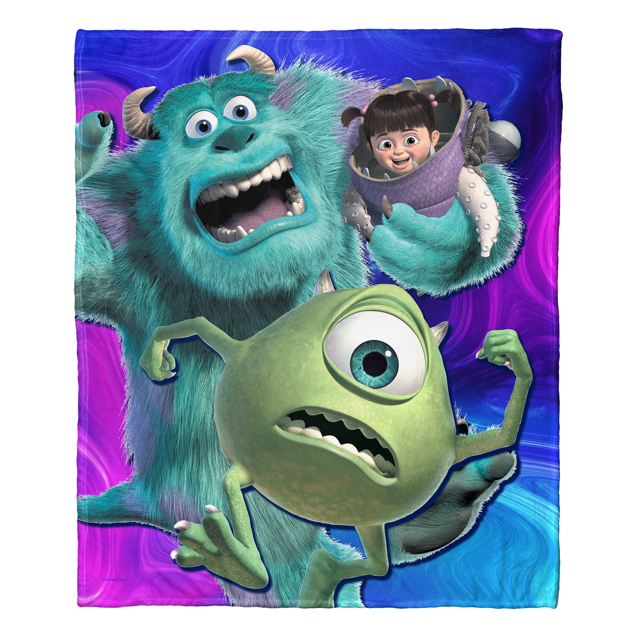 Northwest Monsters Inc Silk Touch Throw Blanket, 50" x 60", Monster Run